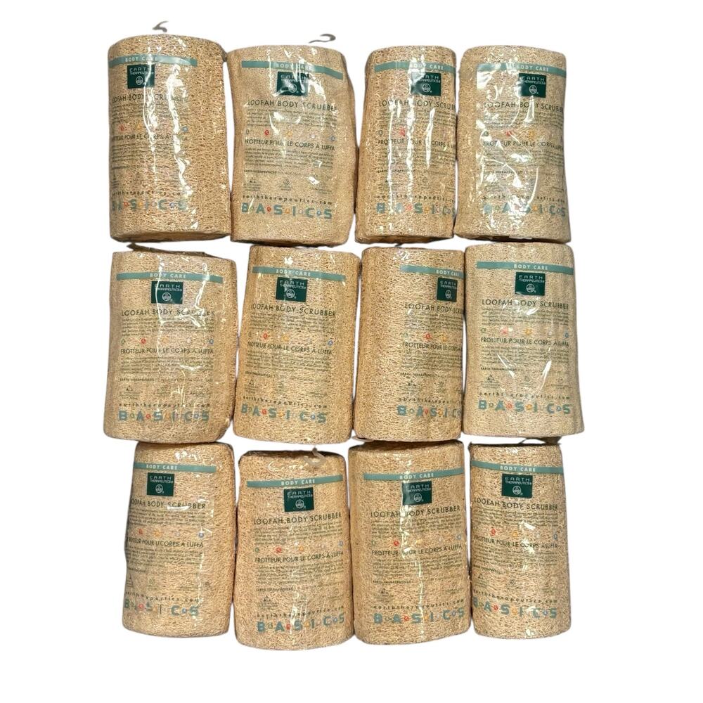 Earth Therapeutics 5" Natural Loofah Body Scrubber Soap Making Lot of 12 NEW